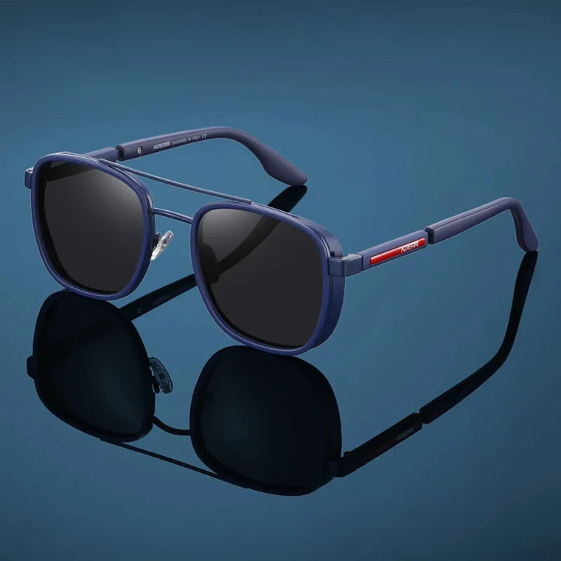 Óculos KDEAM polarizado masculino azul com armação TR90 e lentes UV400, estilo esportivo