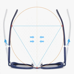 Óculos KDEAM polarizado masculino azul com armação TR90 e lentes UV400, estilo esportivo