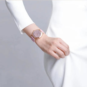 Relógio feminino rosa NAVIFORCE com pulseira de silicone elegante