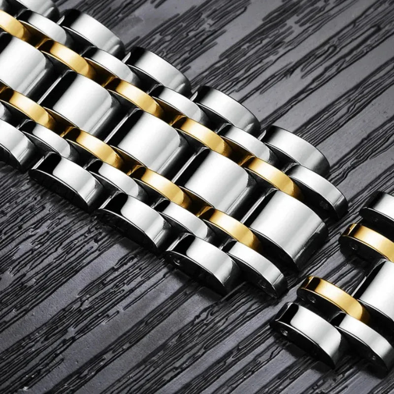 Relógio masculino OLEVS preto dourado com cronógrafo e fase da lua