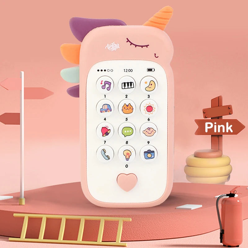 Brinquedos de telefone para bebês, telefone fofo, brinquedo musical de voz, máquina de aprendizagem educacional precoce, presentes eletrônicos para crianças, celular