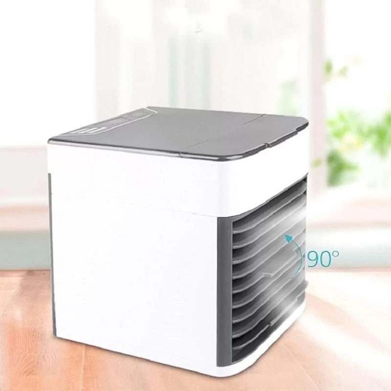 Mini Ar Condicionado Portátil Cooler Umidificador Climatizador Luz Led Clima Artic 3 Velocidades Geladeira Pessoal