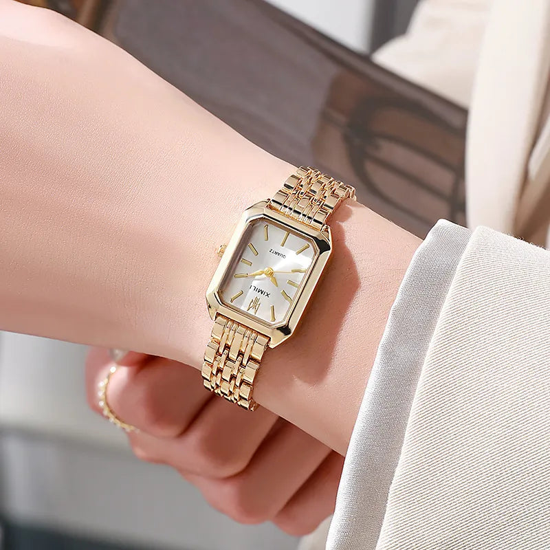Relógio Ximili Feminino com design Minimalista Dourado