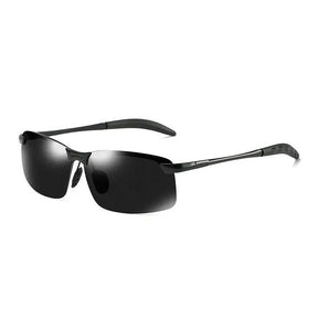 Óculos de sol militar polarizado com armação leve e lentes pretas