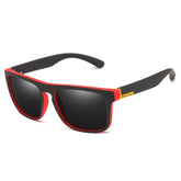 Óculos de sol masculino com armação laranja vibrante e lente polarizada UV400