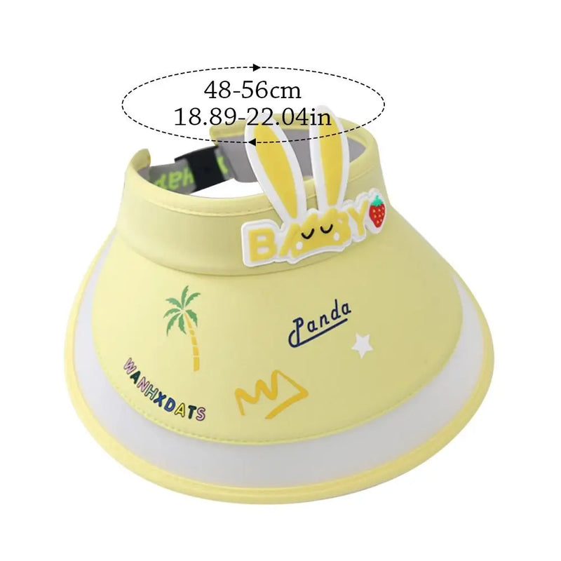 Boné de sol infantil com estampa de desenho animado para meninos e meninas, chapéu de verão para crianças pequenas, chapéu panamá