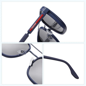 Óculos KDEAM polarizado masculino azul com armação TR90 e lentes UV400, estilo esportivo